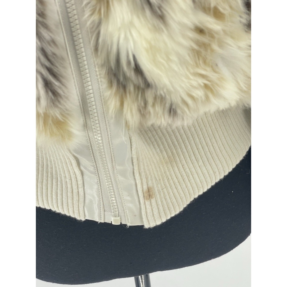 Vtg Autumn Trails Rabbit Faux-fur Coat Size S - Picture 3 of 8